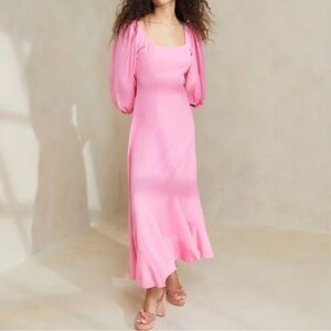 Loeffler Randall | Dresses | Nwot Loeffler Randall Linen Carmina Bubblegum  Curve Coquette Vibrant Coastal | Poshmark